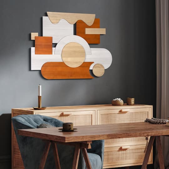 Empire Art Direct 40" x 30" Cinnamon Dreamscape II Hand Made Dimensional Solid Wood Wall Art